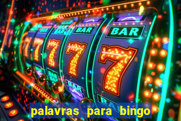 palavras para bingo de cha de lingerie